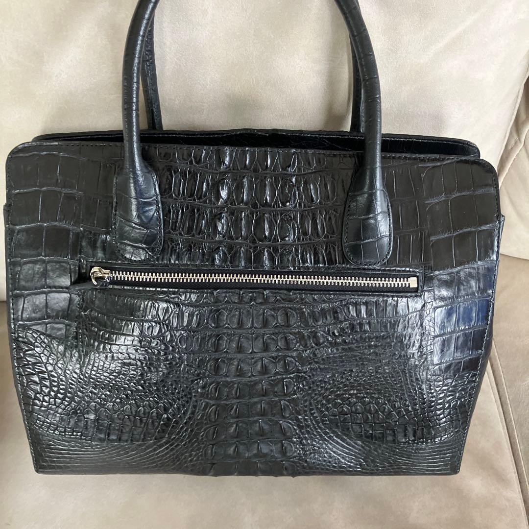RODAN I A クロコダイルレザー ブラック トートバッグ