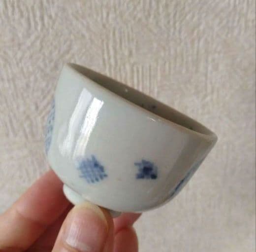 古伊万里染付丸文猪口江戸時代蕎麦猪口