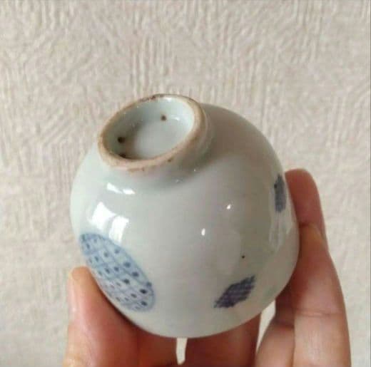 古伊万里染付丸文猪口江戸時代蕎麦猪口