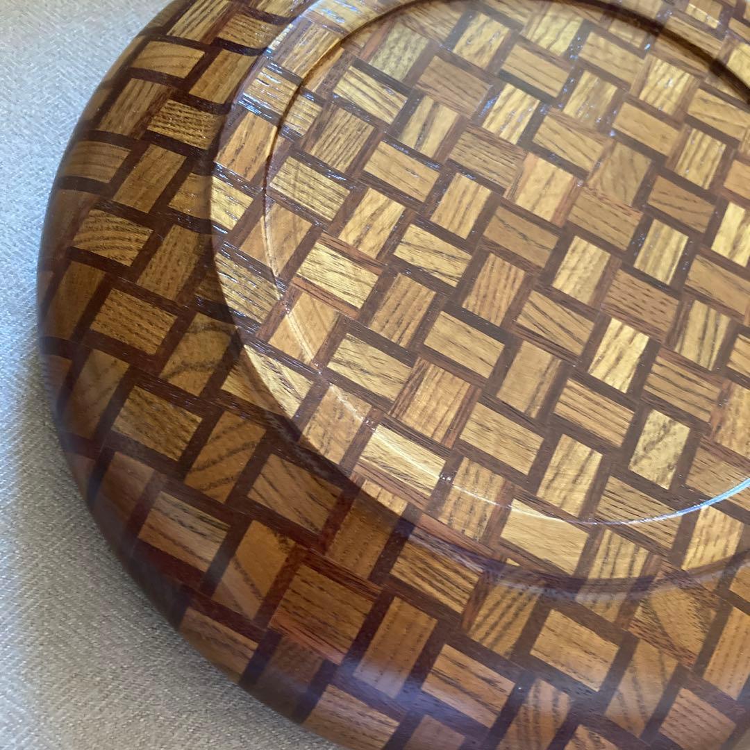 新しいホビー・楽器・アート - 寄木細工 丸盆 浅皿 菓子器 U117380872