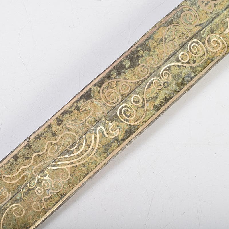 中国 古銅青銅 象嵌唐草文 銅剣 長さ約64.5㎝ M 9201 - メルカリ