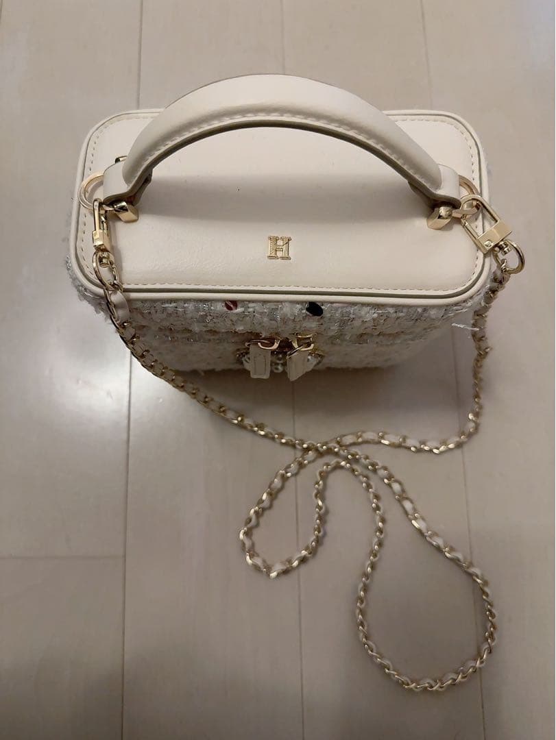 バッグ Tweed Crystal Vanity Bag  pink