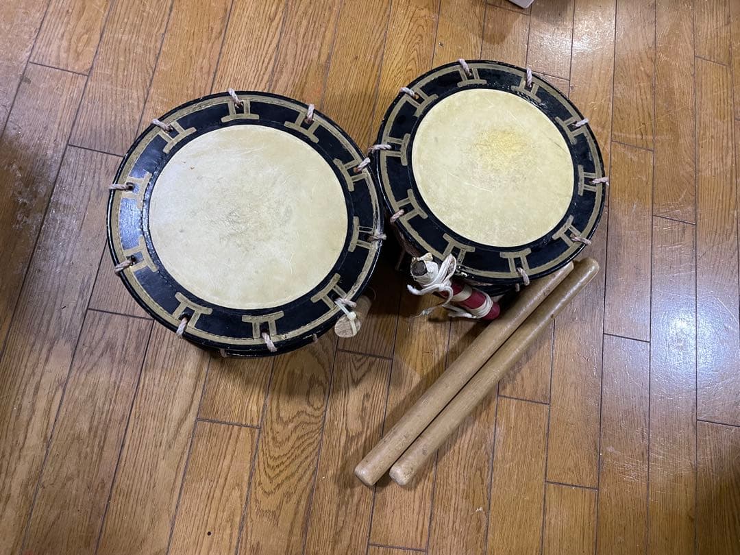 【1セット❗️】エイサー締太鼓 直径30.0cm バチ付き（2個まとめても可） 1セット❗️】エイサー締太鼓 直径30.0cm バチ付き（2個まとめても