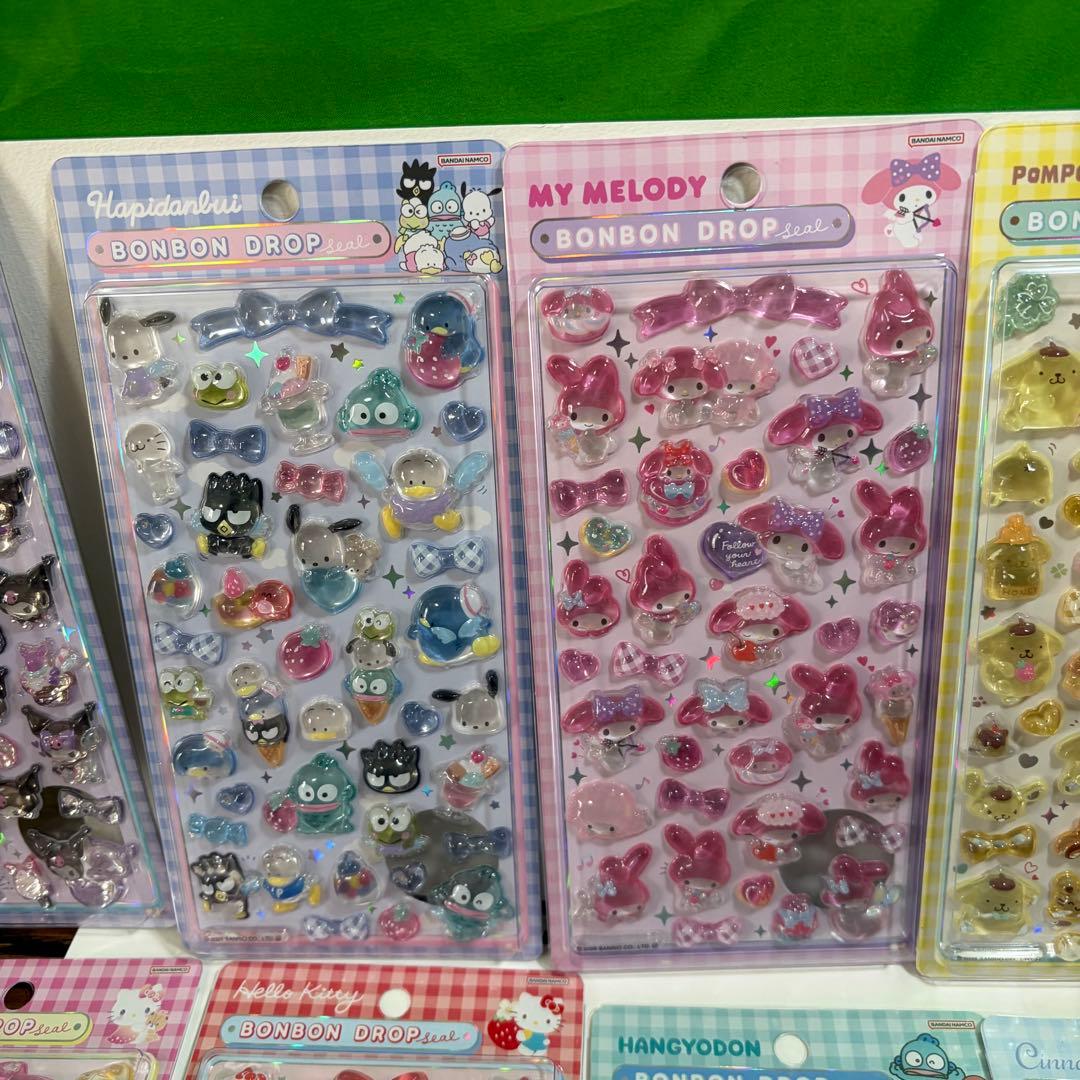 【正規品】サンリオ　ディズニープリンセス　ボンボンドロップシール 9枚セット