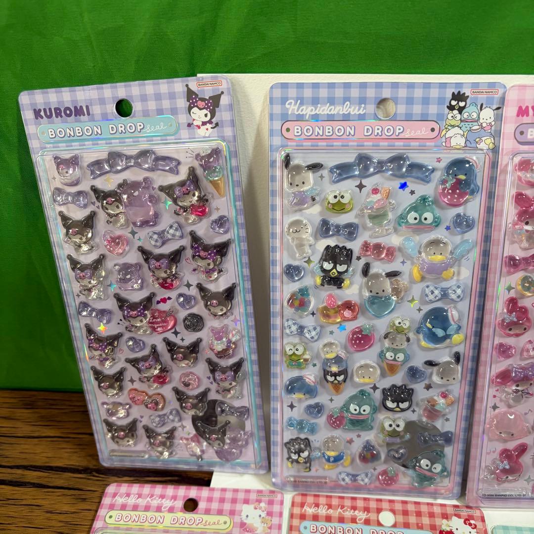 【正規品】サンリオ　ディズニープリンセス　ボンボンドロップシール 9枚セット