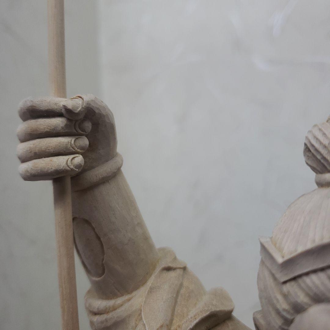 Bフライデー蔵出し特価魔除け金運上げ仏像☆楠材毘沙門天立像1尺立