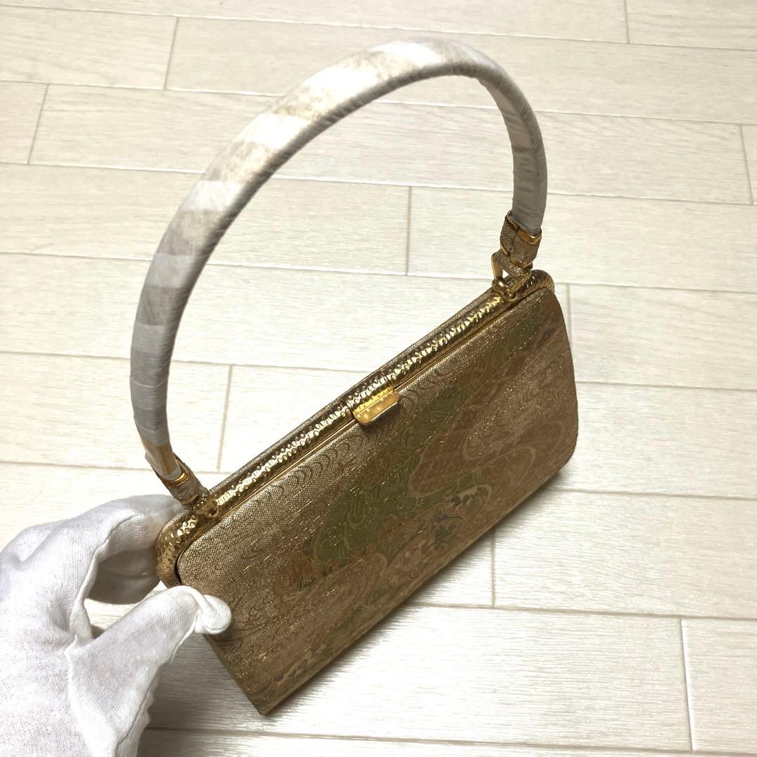 《未使用》キンワシ　草履バッグセット　ゴールド　23.5