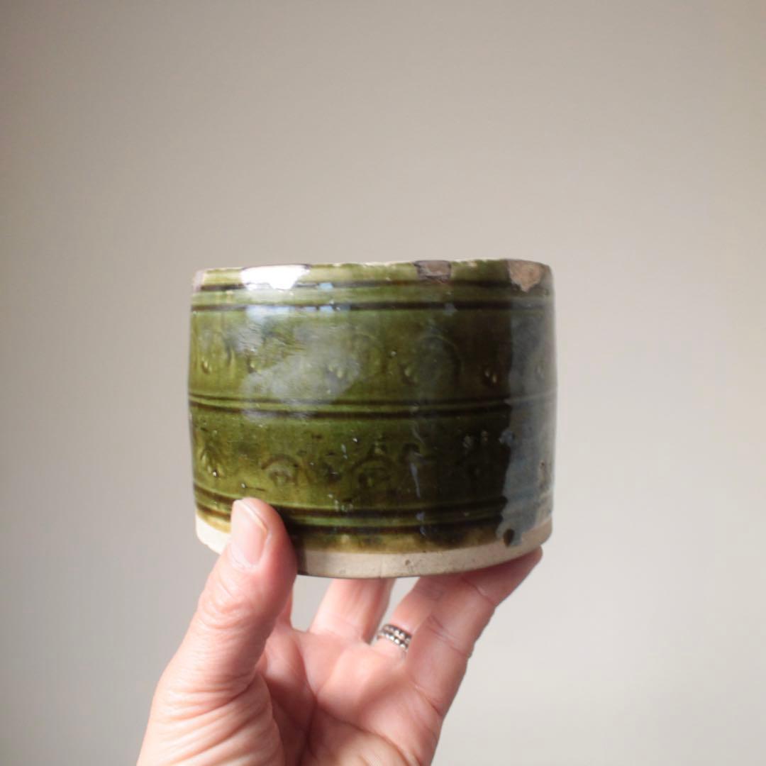 呂宋（ルス）織部 火入 江戸時代 古美術 茶道具 古道具