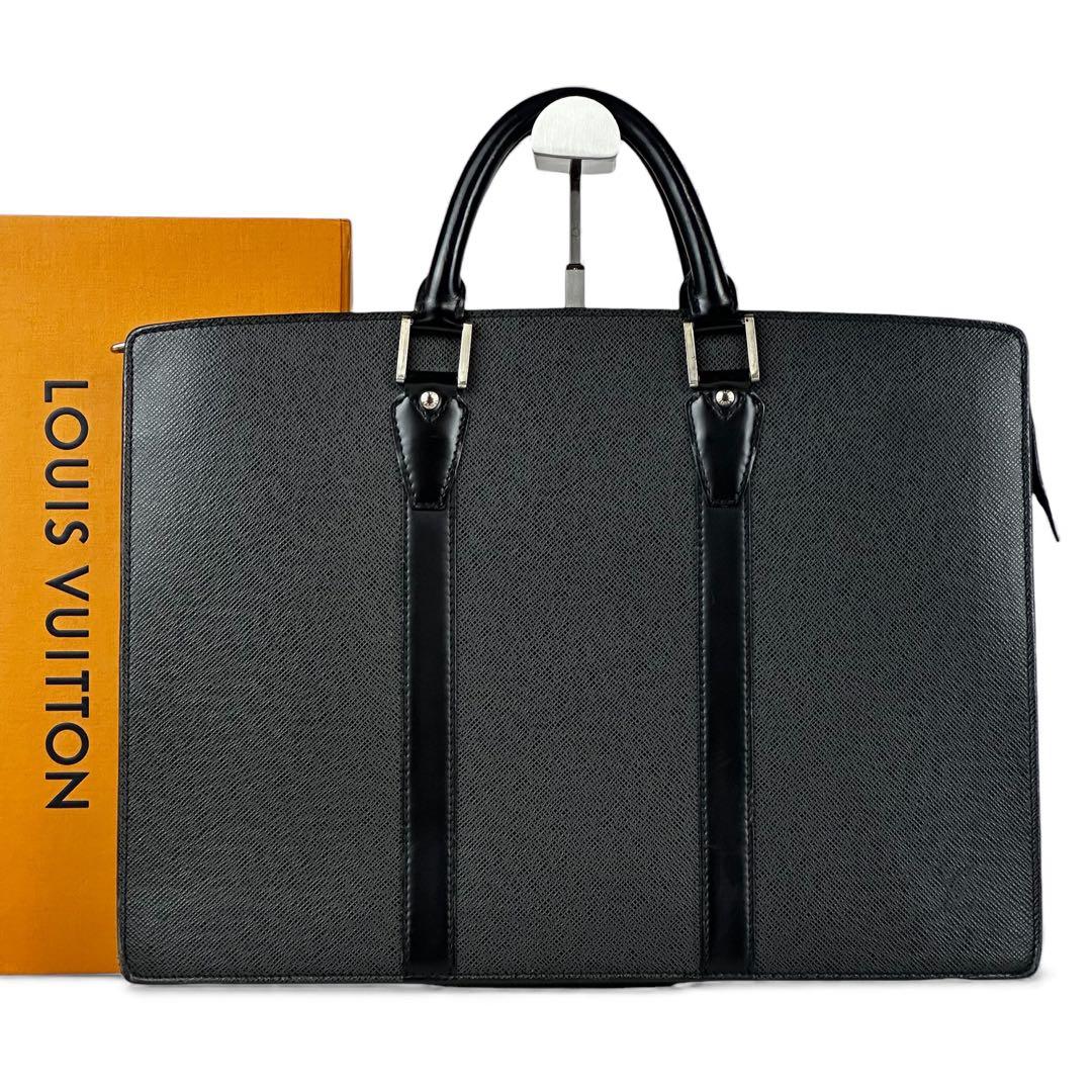 【極美品】ルイヴィトン タイガ ビジネスバッグ 黒 ブリーフケース 営業鞄 本革