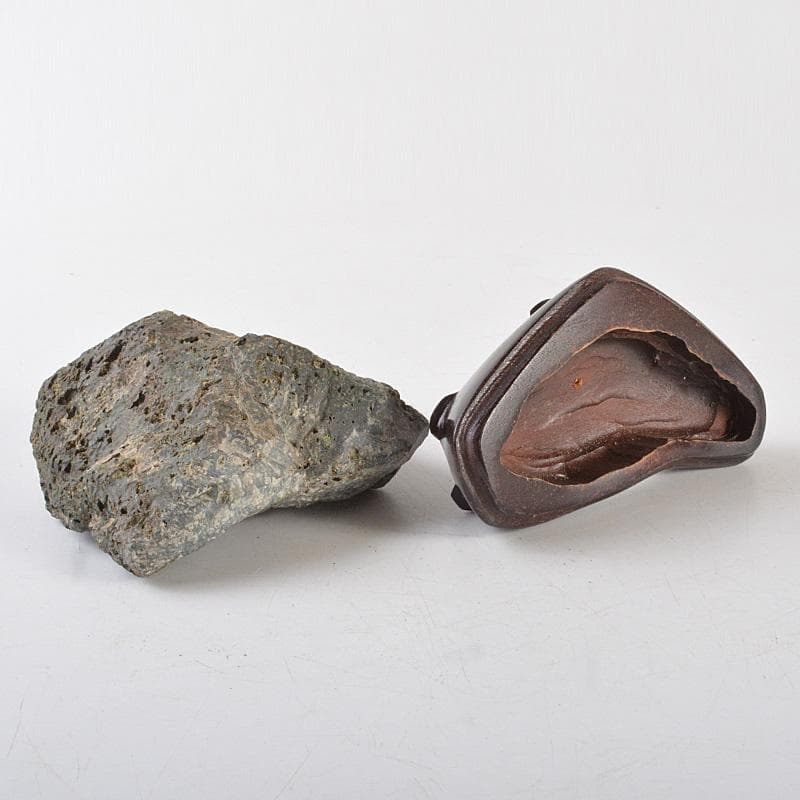 天然石 鑑賞石 菊花石 置物 重さ約392g 唐木台付 V R6492 - メルカリ