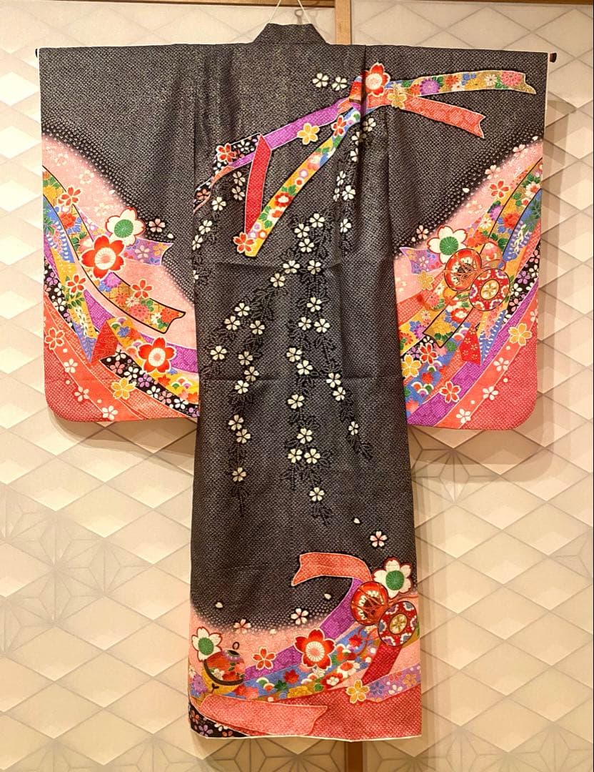 人気色⭐︎ 七五三 7歳 正絹 フルセット