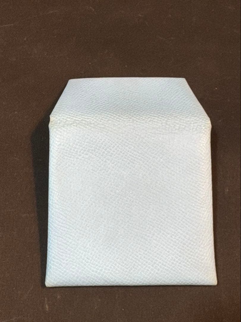 HERMESエルメス 高級レザー ブルー ケース バスティア