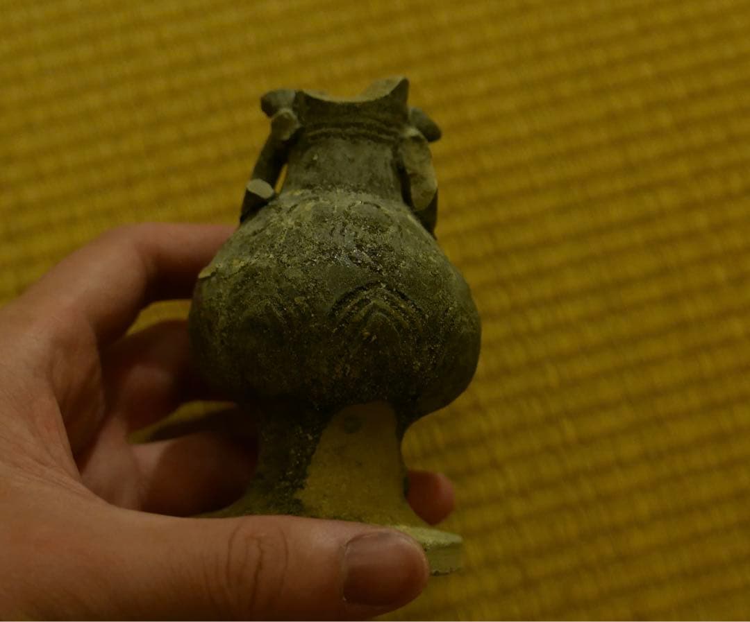 古瀬戸 印花文仏花器残欠