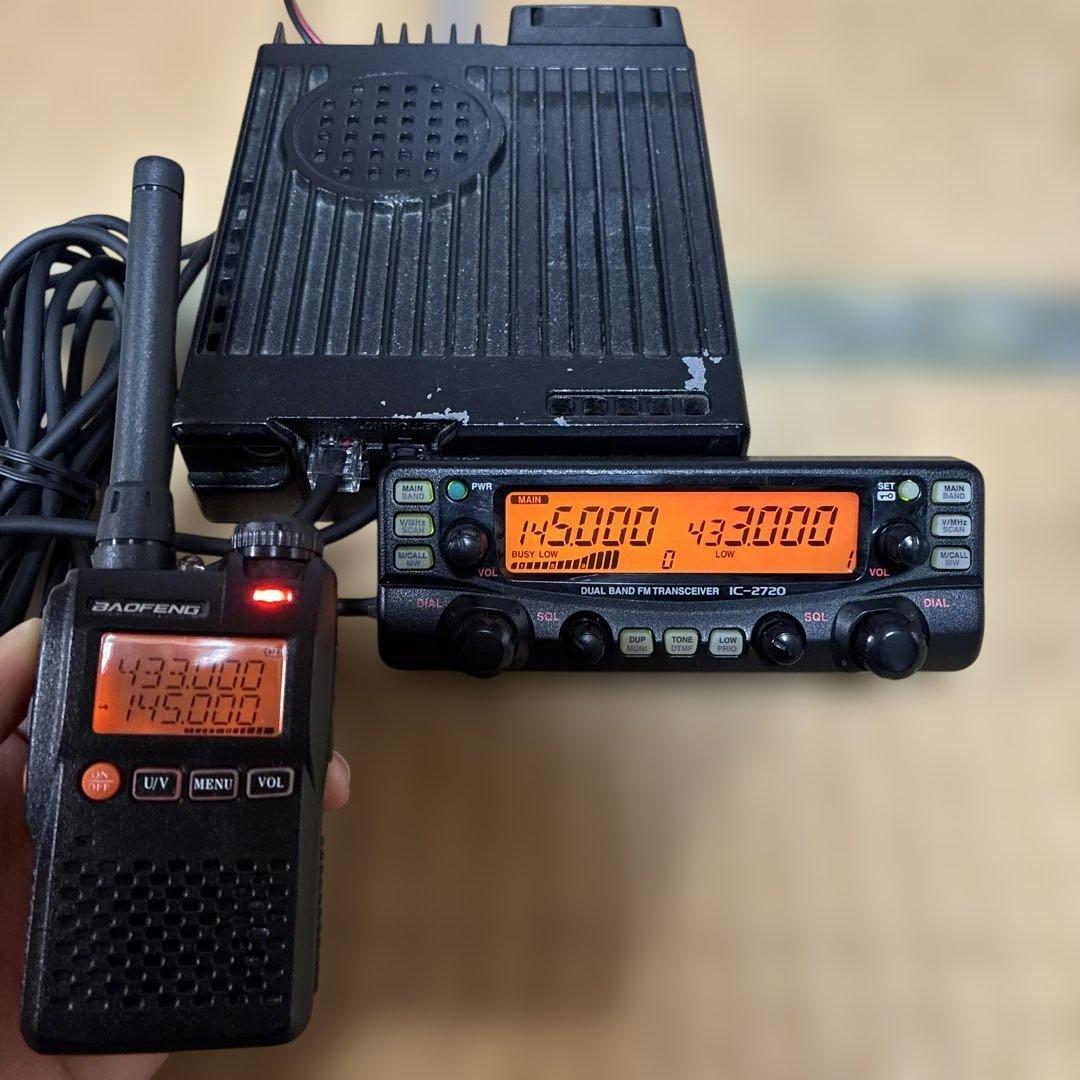 動作確認済】アイコム IC-2720 20W デュアルバンド アマチュア無線
