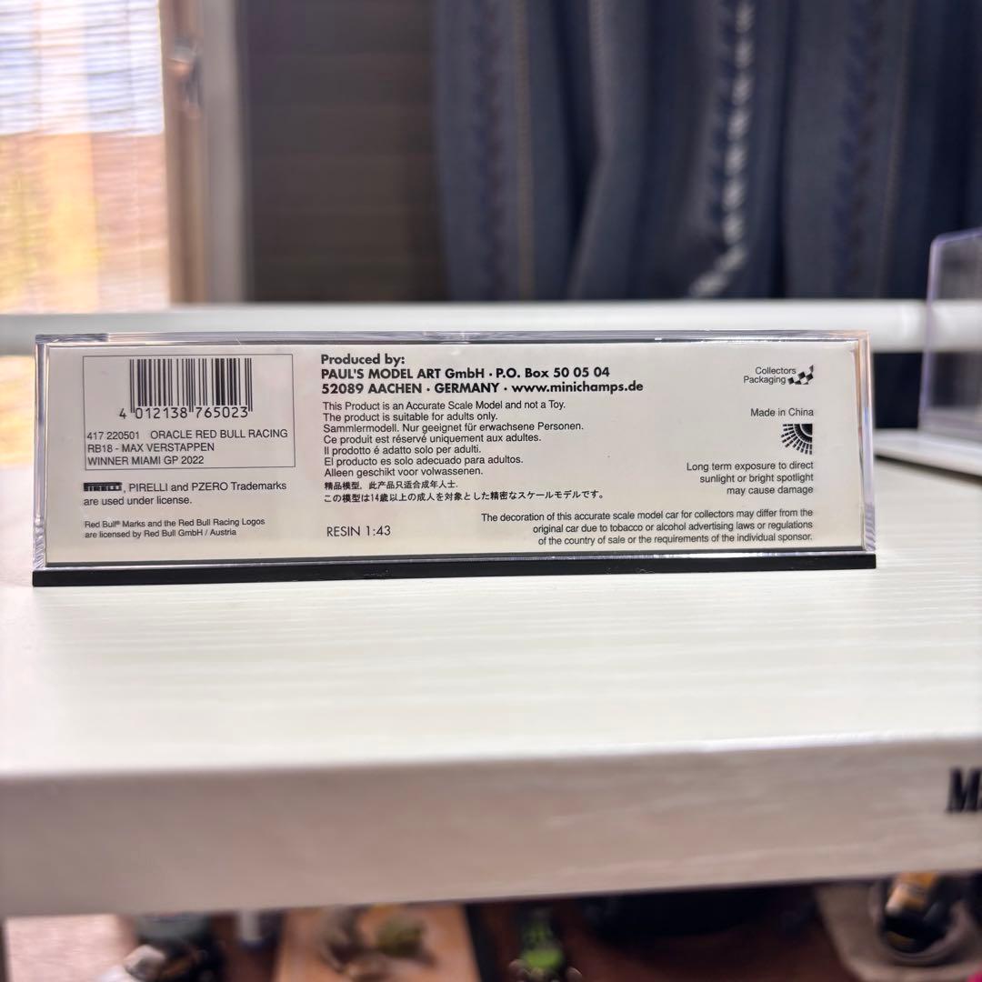 ミニチャンプス 1/43 レッドブル　RB18 2022 F1 マイアミGP