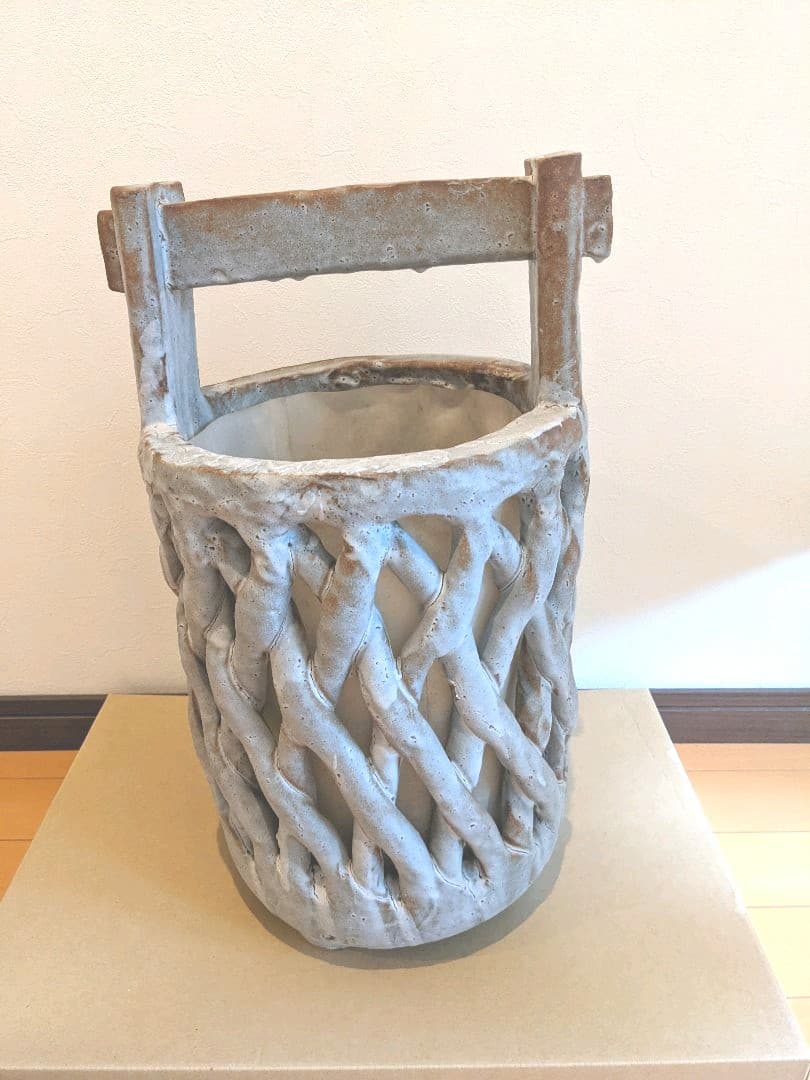 ★美濃焼陶芸☆レア☆屋内灯♡行燈(あんどん)☆アンティークフロアスタンド☆