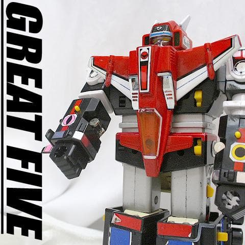 光戦隊マスクマン　ＤＸ超合金！光速合体グレートファイブ　バンダイ　センタイギア 光戦隊マスクマン 光速合体グレートファイブ DX超合金｜トレファクONLINE