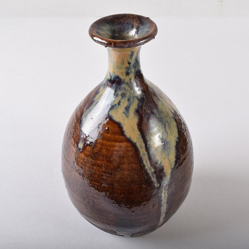 唐津焼　朝鮮唐津　徳利　一輪挿　時代箱付　M　R8248B