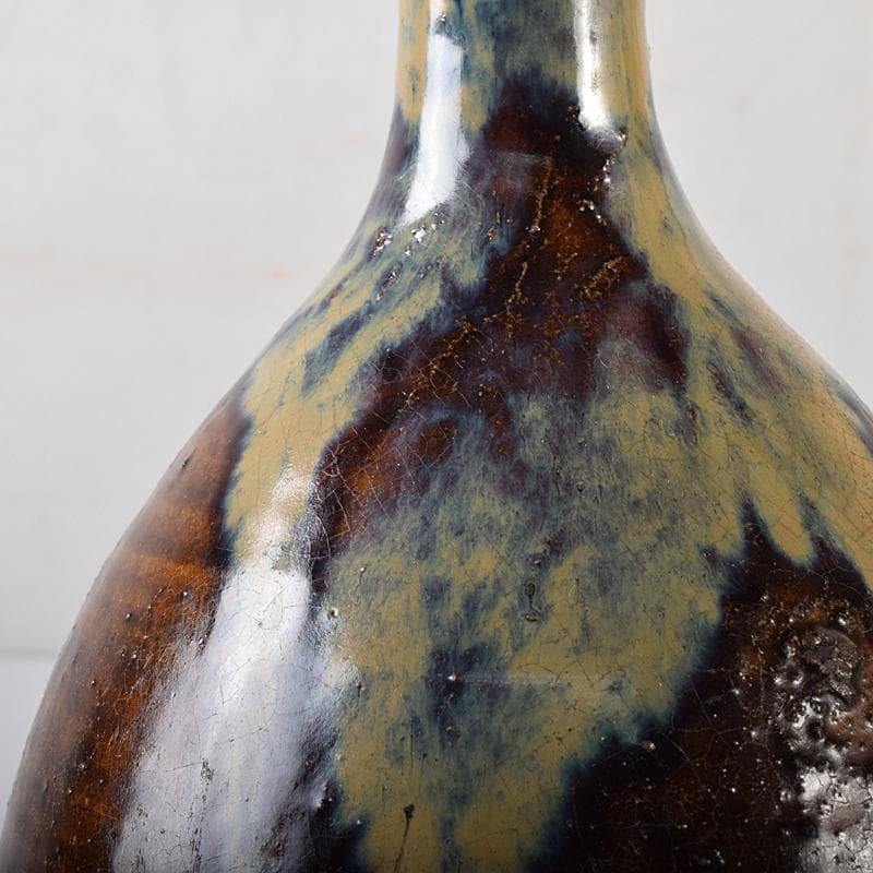 唐津焼　朝鮮唐津　徳利　一輪挿　時代箱付　M　R8248B