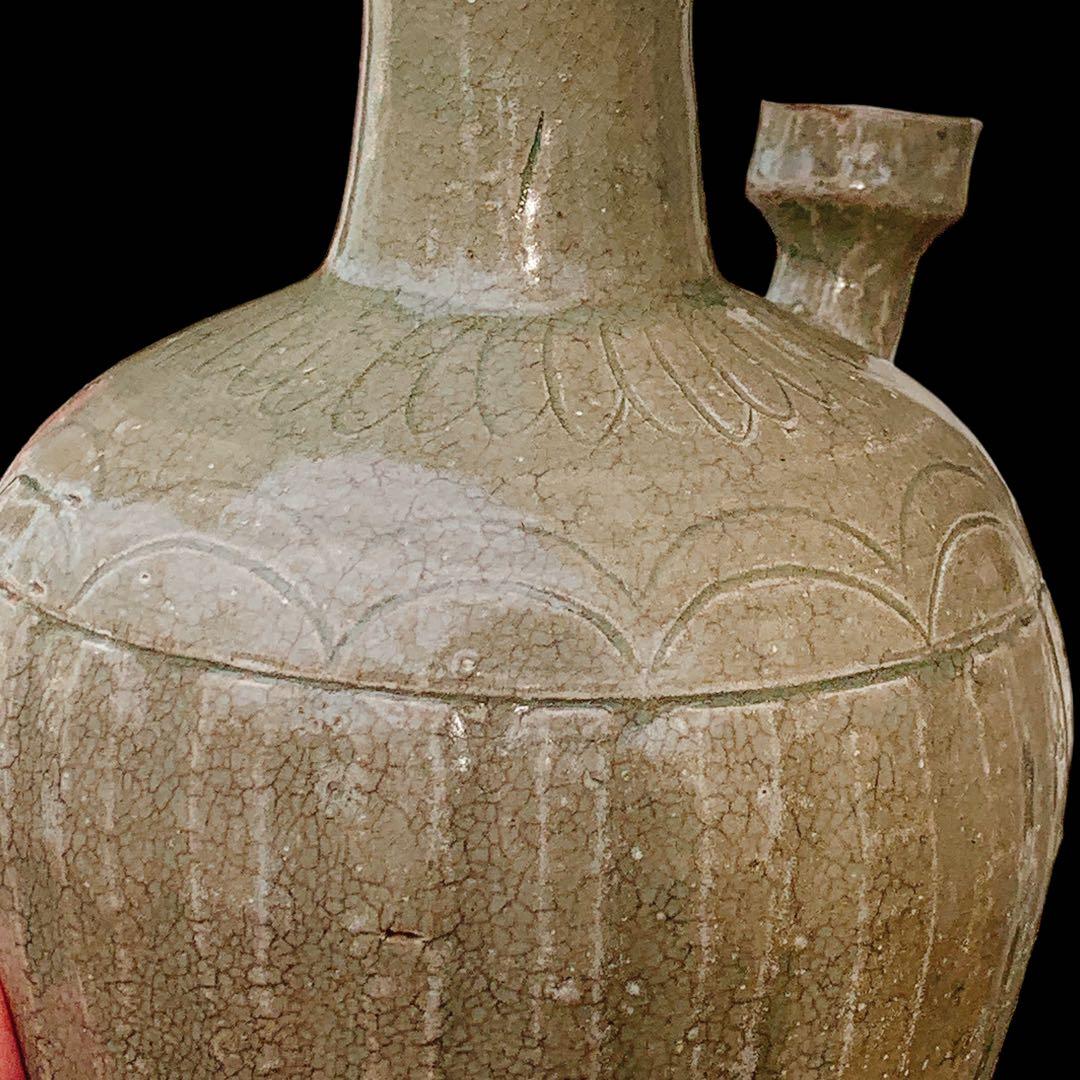 李朝浄瓶韓国朝鮮骨董品青磁高麗花瓶水指水滴古美術