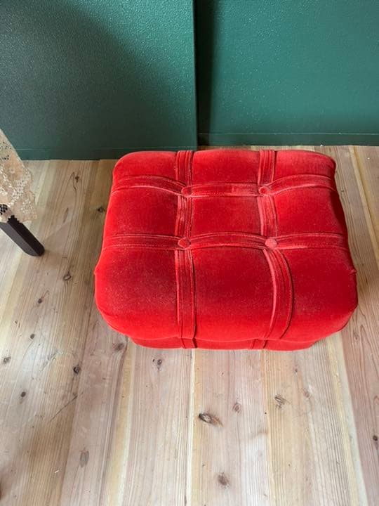 赤 椅子 スツール インテリア アンティーク ビンテージ 昭和レトロ 当時物