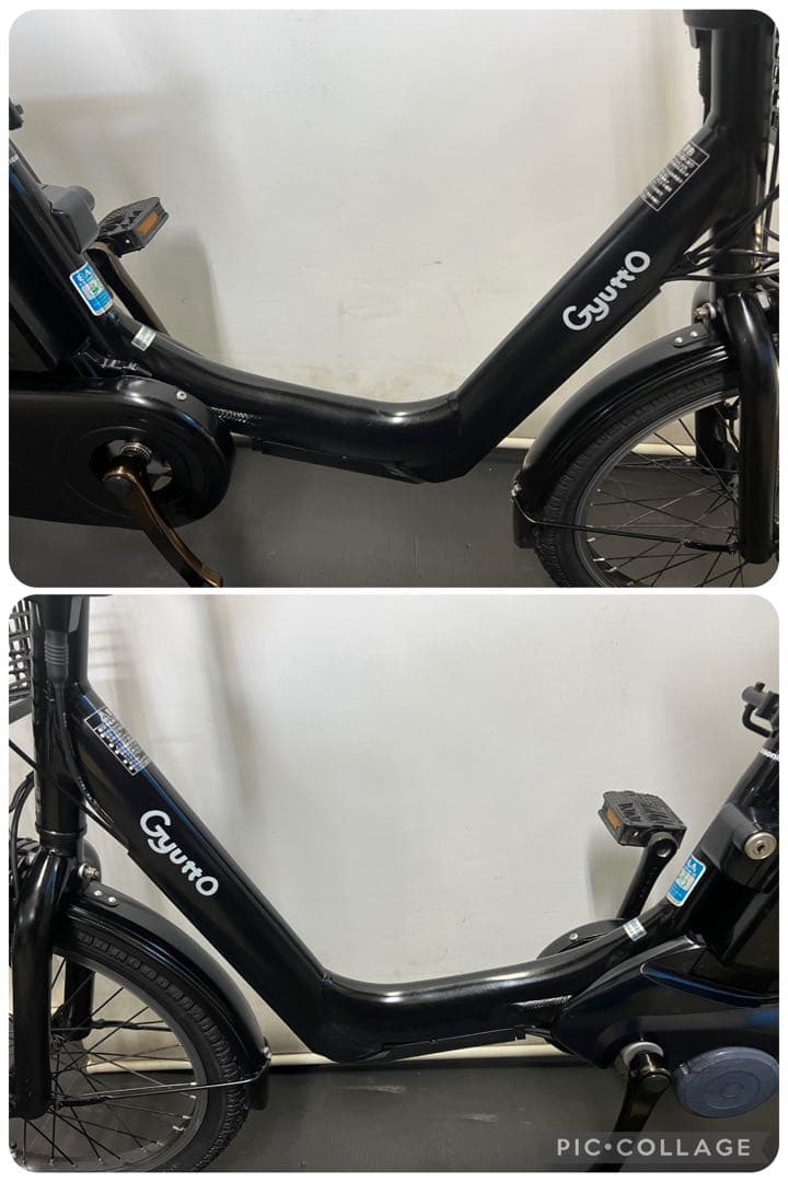 1年保証　新型　パナソニック　ギュット　20インチ　黒色　電動アシスト自転車