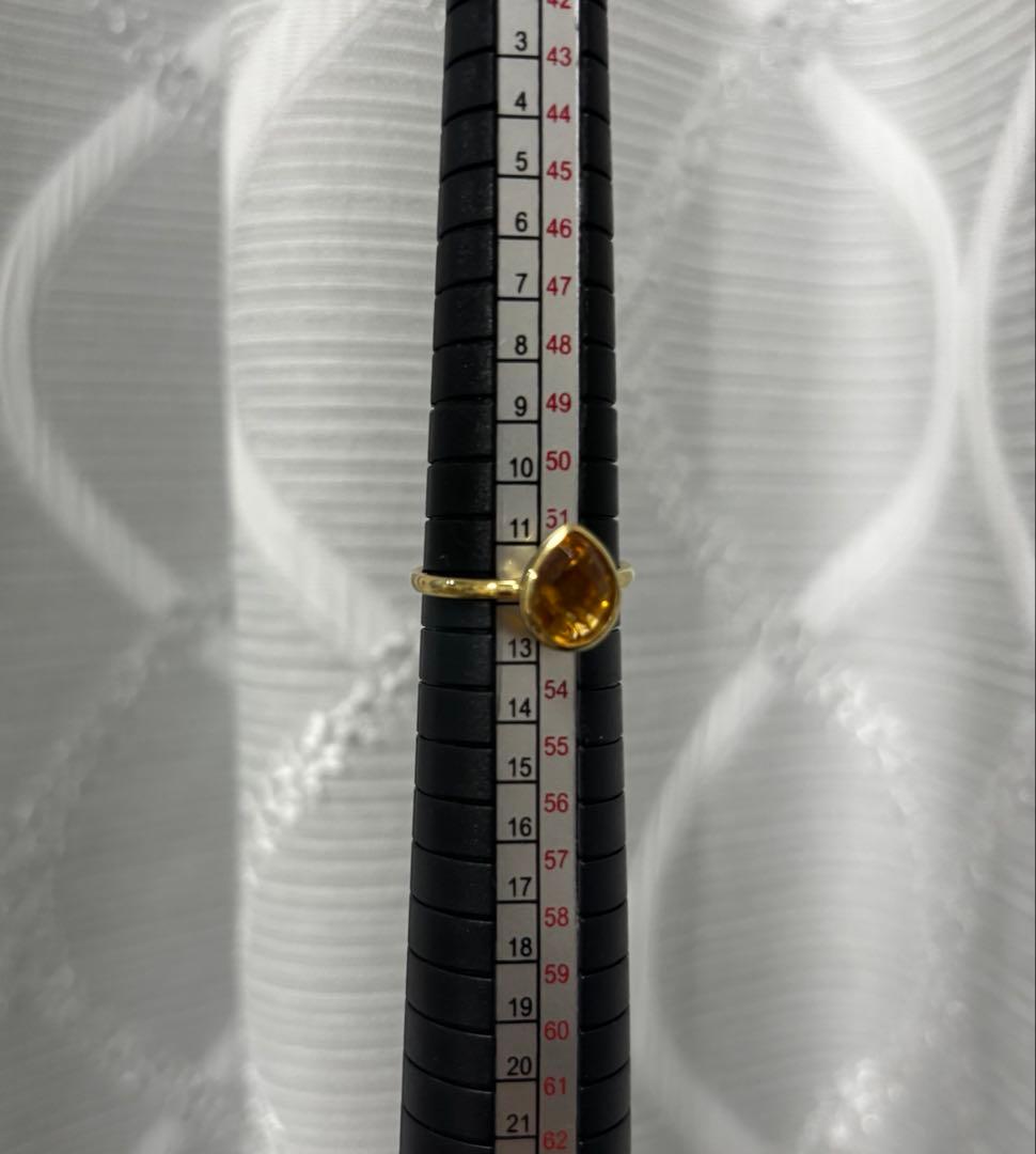 TAKANO ♡k18 シトリン ペアシェイプリング