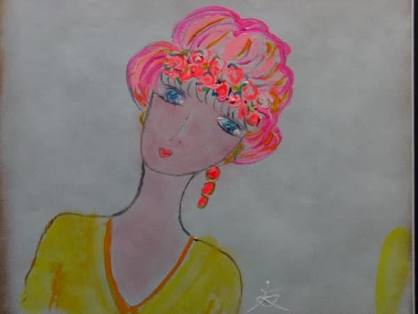 ペン画水彩画雨宮久馬作ノートルダムの裏通り