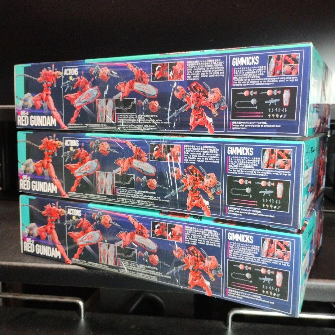 未開封新品 HG 赤いガンダムx3＋ジェットエフェクトx2 合計5個セット