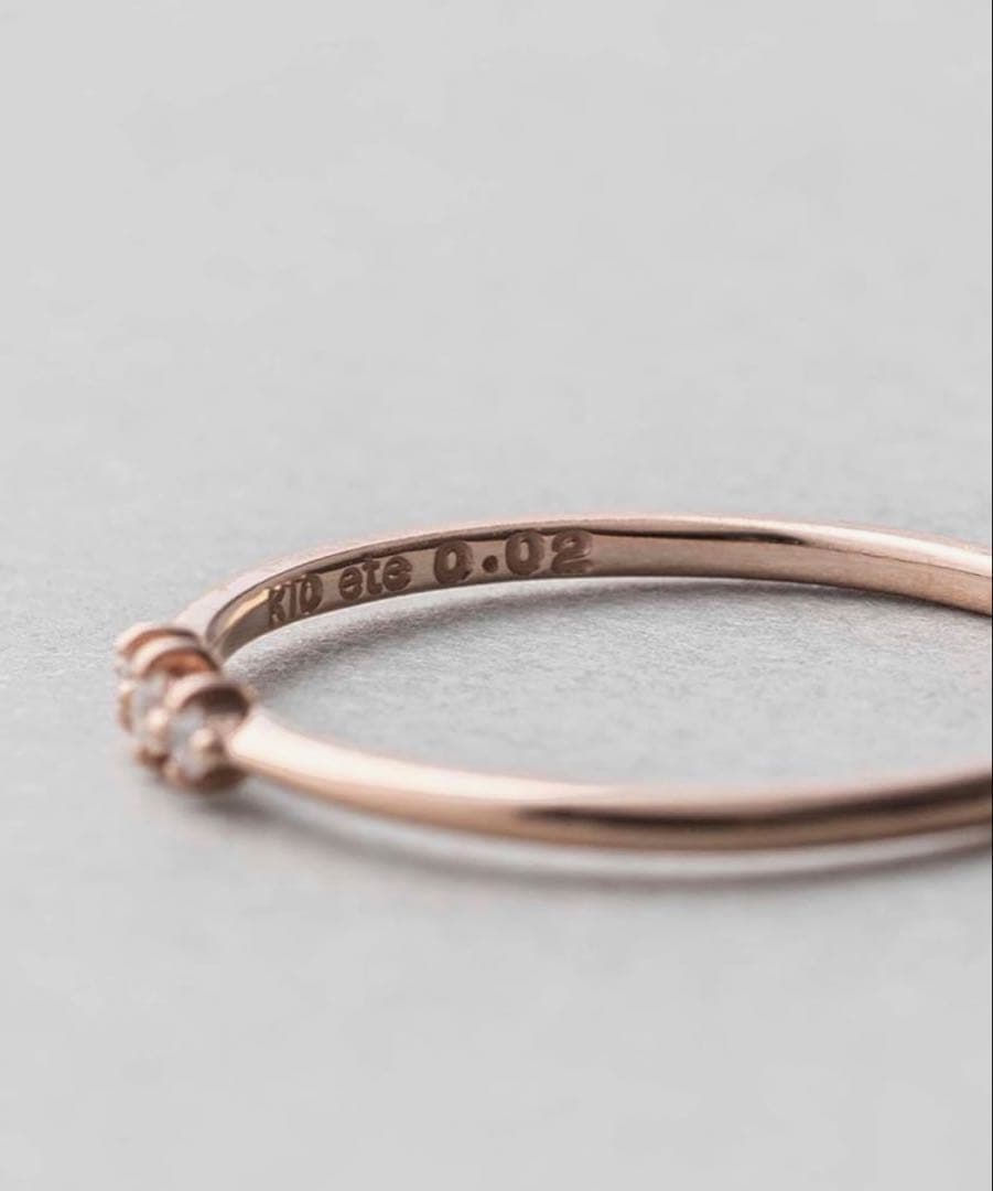 ete ピンクゴールドリング9号•3号　セット