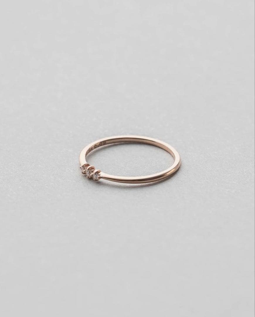 ete ピンクゴールドリング9号•3号　セット