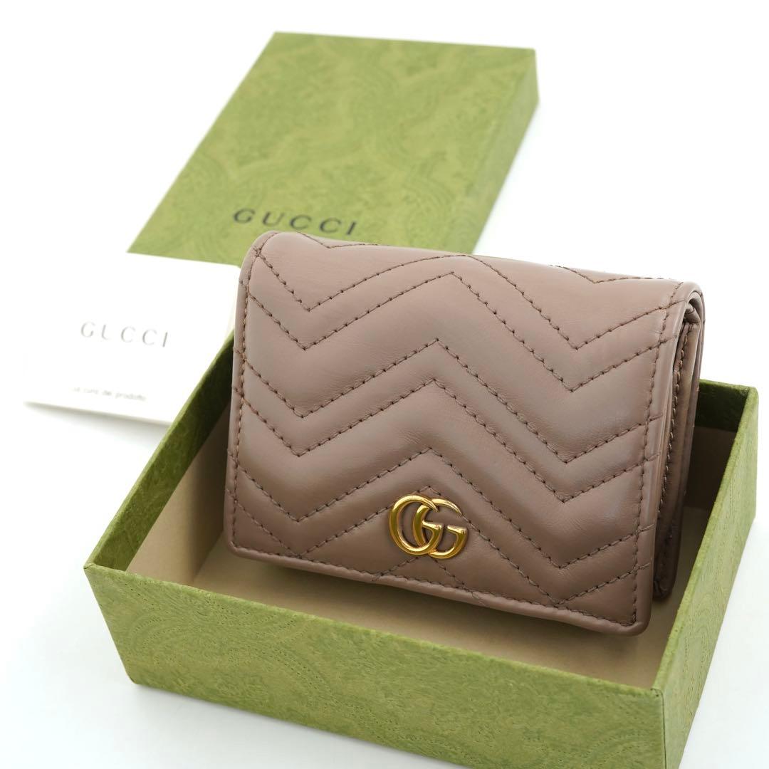 ✨未使用展示品・箱付き✨　GUCCI ミニ財布　マーモント　キルティング　GG