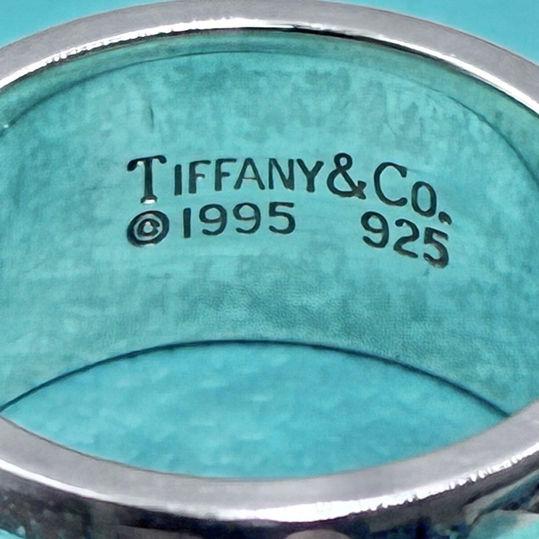 【廃盤品】ティファニー　8号　グルーブド　ダブルライン　リング　シルバー　希少