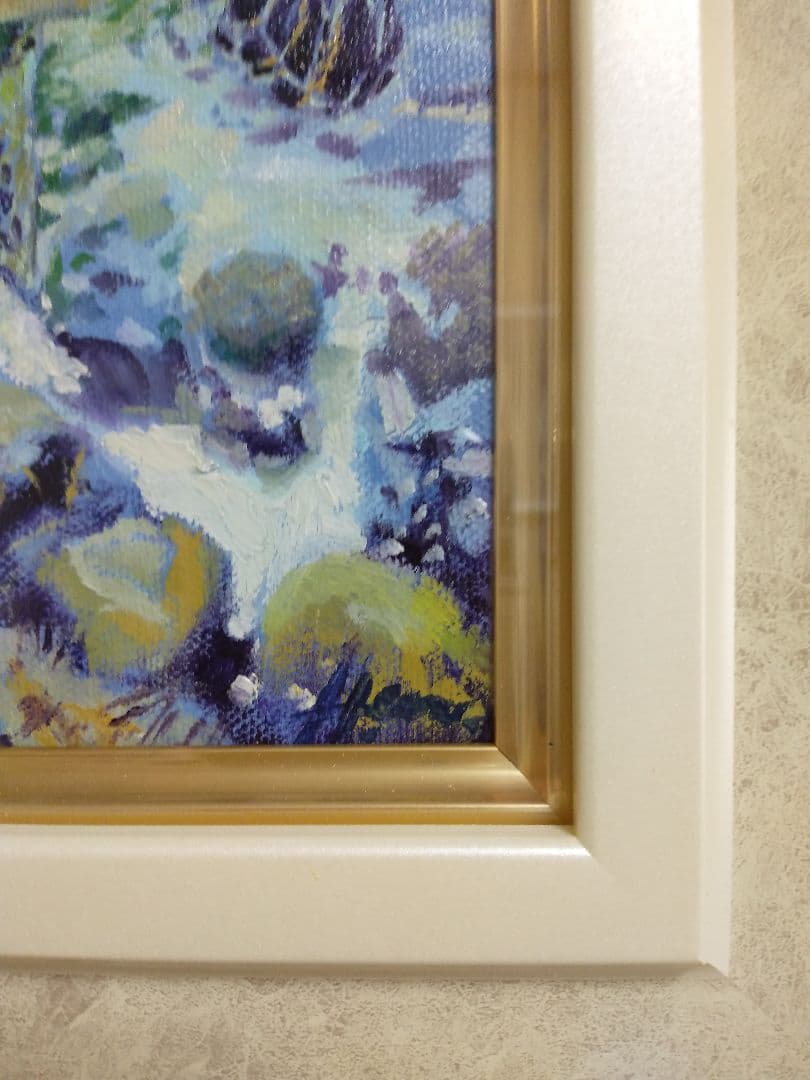 alohaHonu（油彩画額装済直筆SM） #ウミガメ絵画2