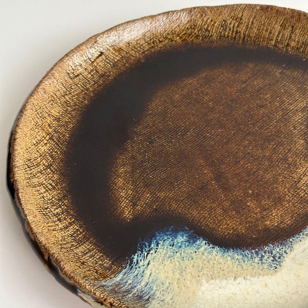 高内秀剛 皿 飴糠釉 掛分皿 共箱 - WWW.AQUAVENUS.JP
