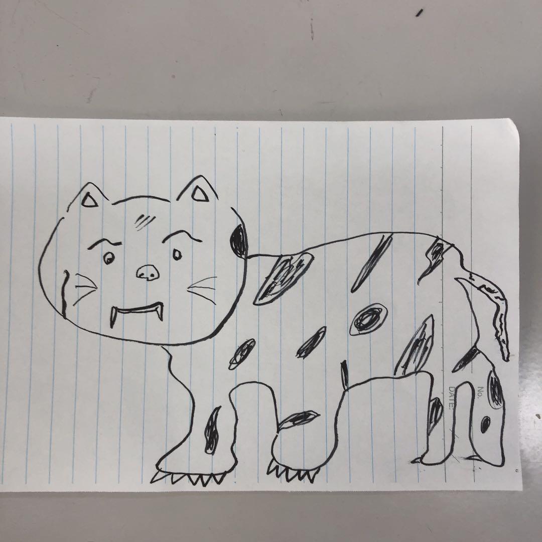 うろおぼえで描いたトラ うろおぼえで描いたトラ