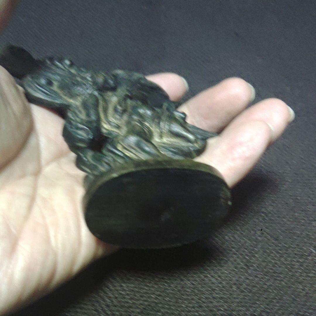 珍品 風神 銅製 銅像 ブロンズ 置物 アンティーク 骨董 ア12