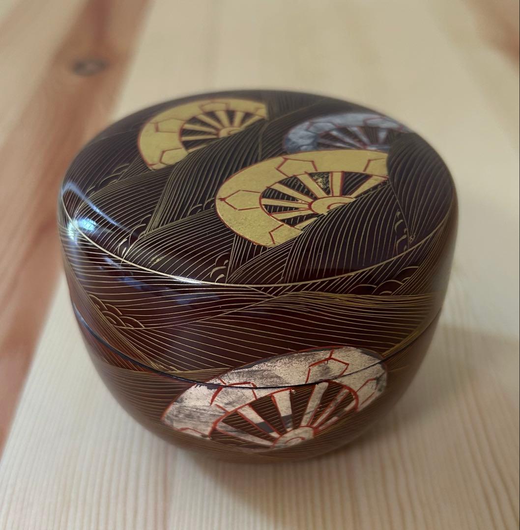 茶道具 平棗 沈金波車 中村宗悦