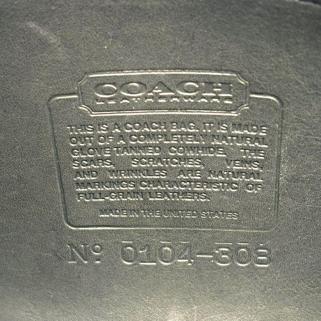 バッグ Vintage Coach Shoulder Bag Leather Black