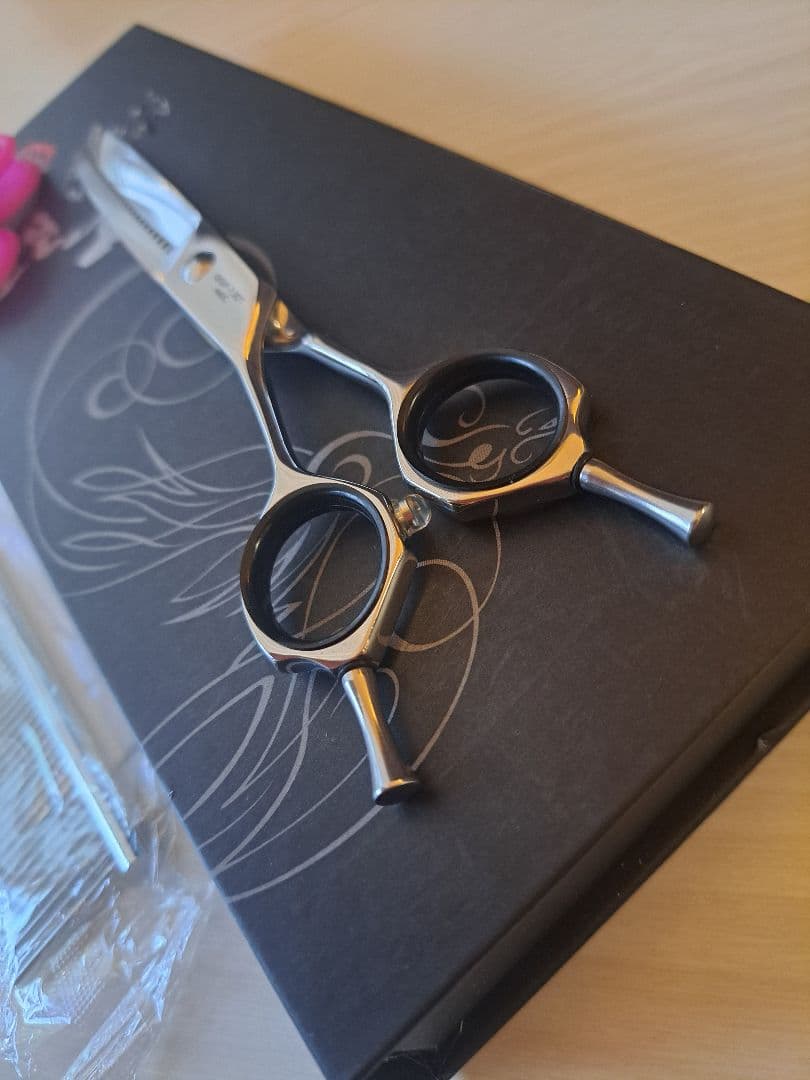 新品☆フェニーチェ左利き用 カーブセニングシザー☆50%☆7in 犬用品