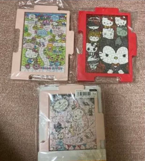 完成品パズルセット額縁非売品(糊付け無し) キティー、リラックマなど