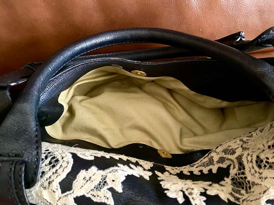 VALENTINO ヴァレンティノ ガラヴァーニ レース ハンドバッグ トート