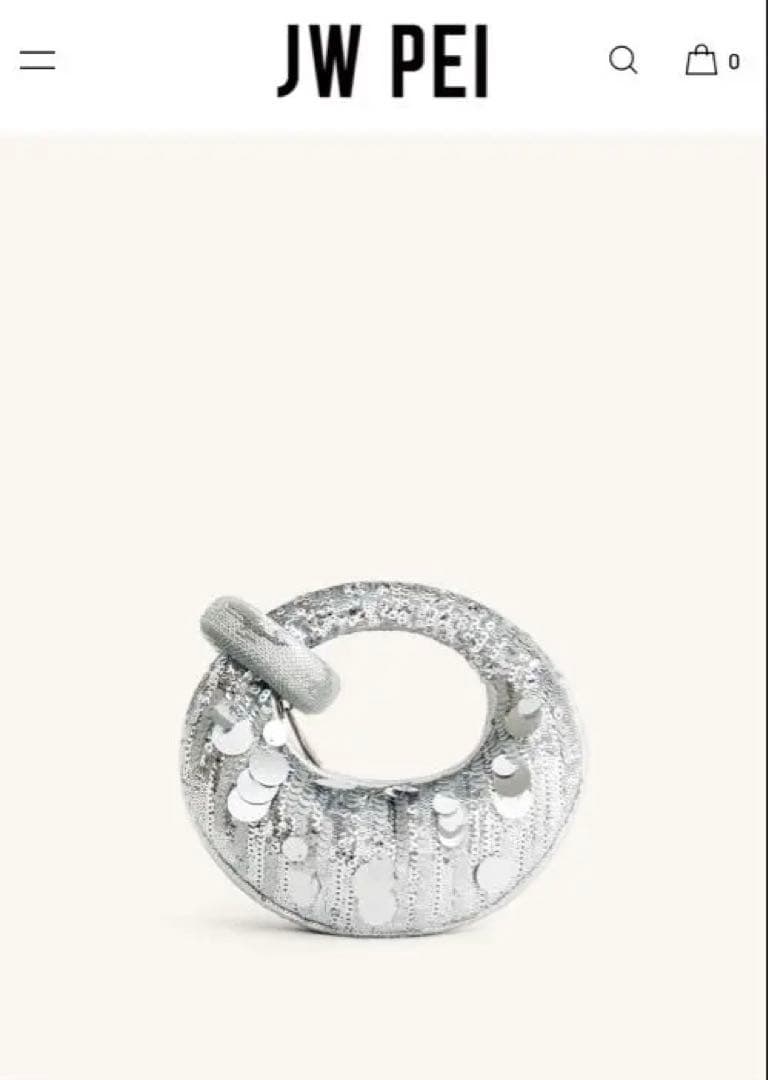 【新品】JW PEI ABACUSスパンコールミニトップハンドルバッグ　シルバー