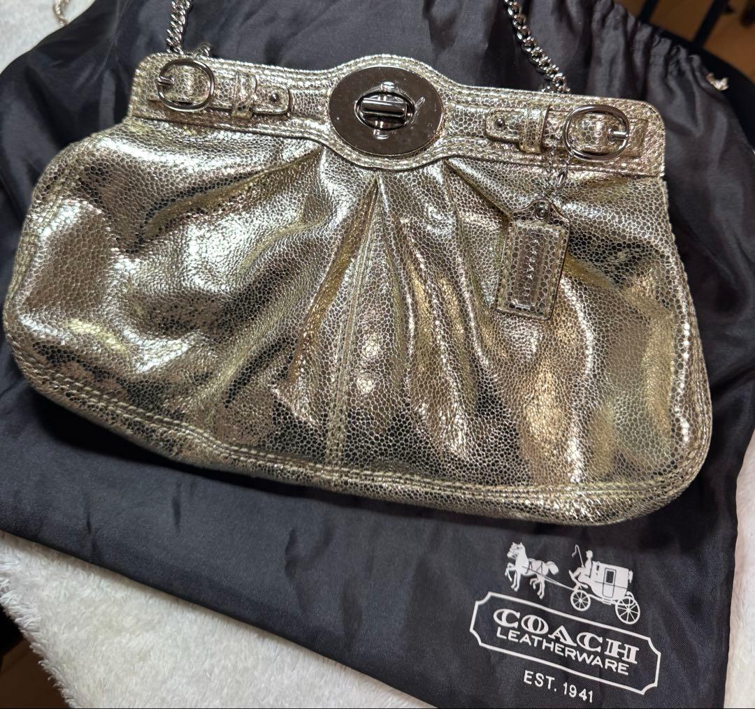 【美品】COACH コーチ　パーティーバック　結婚式パーティー