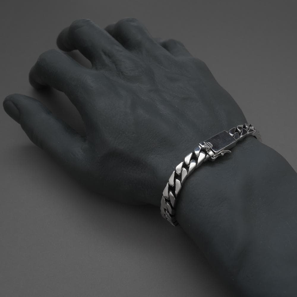 鑑定書付 重厚 シルバー 喜平チェーンブレスレット シルバー925