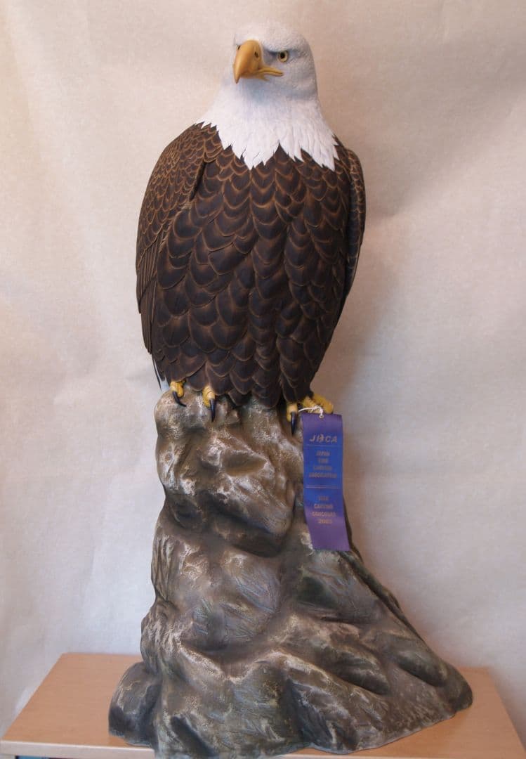 バードカービング ハクトウワシ（リアルサイズ） 美術品・アンティーク