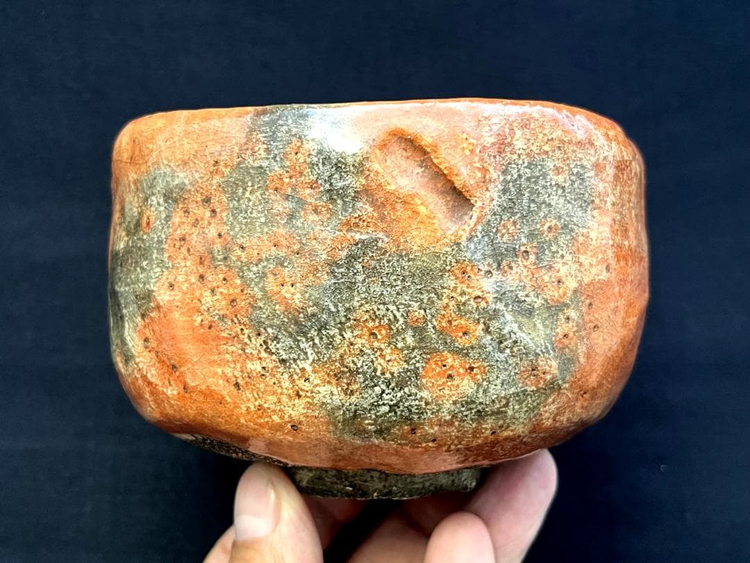 茶碗□古赤楽 かなり時代のある楽焼 江戸期 古い抹茶碗 宋