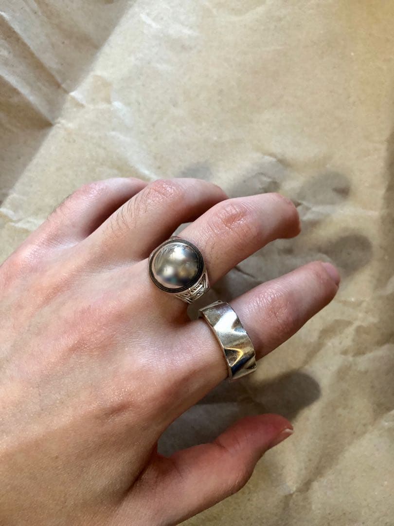 Tuareg シルバー オーバルリング 15.5号 トゥアレグ