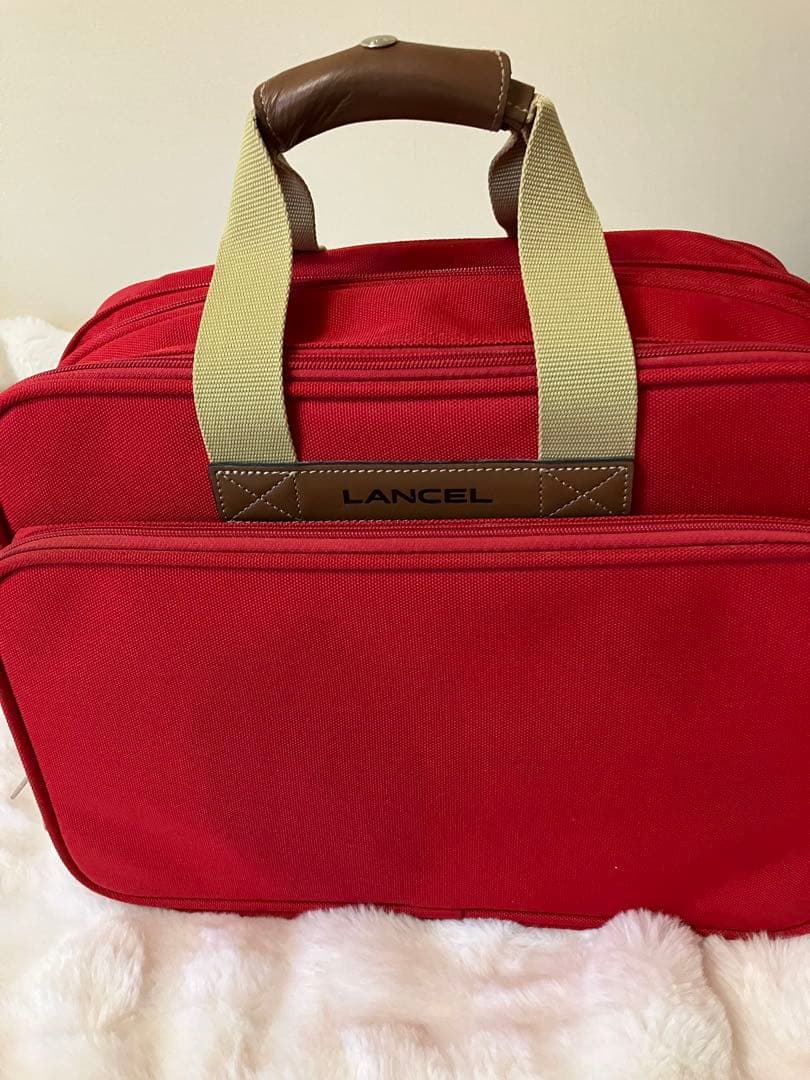 ランセル旅行バッグ赤
