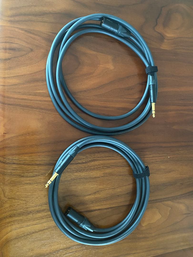 ZAOLLA XLR（オス）-TRSフォンケーブル ペア　3m 純銀